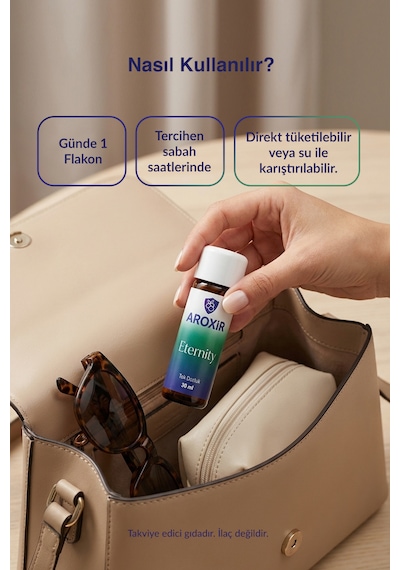 Aroxir Eternit Y Longevity Desteği Resveratrol, Aronya, Üzüm Ekstresi Ve Nmn 30 Flakon