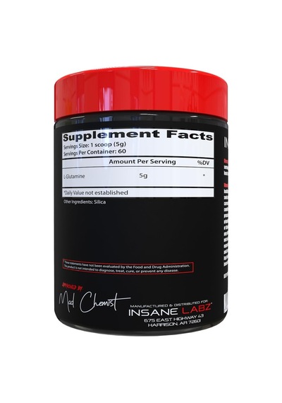 Insane Labz Glutamine Recevory Support 60 Servings Aromasız