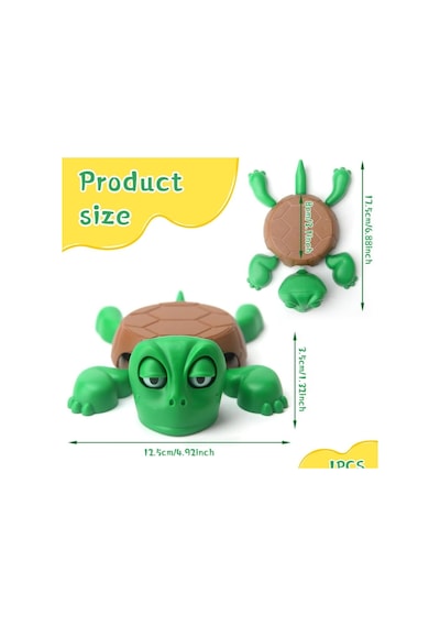 Dükkan Design Hareketli Çılgın Kaplumbağa Bardak Altlığı Yeşil