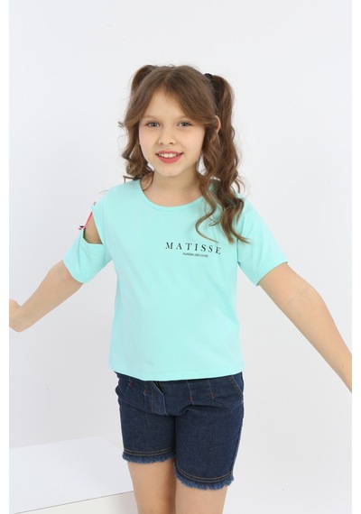 Toontoy Kids Toontoy Kız Çocuk Matısse Baskılı Tişört Ekru