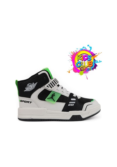 Cool King Jorans Uzun Boğazlı Ortopedik Taban Unisex Çocuk Spor Ayakkabı Yeşil