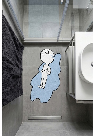 Crying 80x120 Cm Kaymaz Tabanlı Yıkanabilir Banyo Paspası Renkli