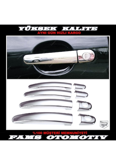 Vw Passat B5 Krom Kapı Kolu 4 Kapı P.Çelik 1996-2005 2 Delik