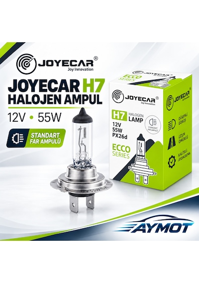 Joyecar H7 12v 55w Halojen Far Ampulü Güvenilir Standart Aydınlatma