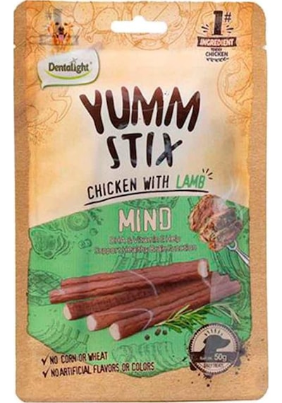 Dentalight Yumm Stick Mind Tavuklu Ve Kuzu Etli Köpek Ödül Çubuğu 50 Gr