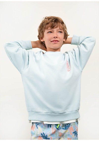 Mayoral Boston Erkek Çocuk İki İplik Sweatshirt Mavi