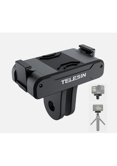Ayex Manyetik Çift Tırnak Adaptör Telesin Oa-tpm-t04 Djı Osmo Action 5 Pro / 4 / 3 Uyumlu Hızlı Bağlantı Aparatı