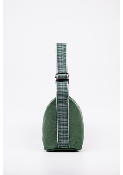 Fabric Craft Bag El Çantası Duck Kumaş Yeşil Ayarlanabilir Askılı Haki