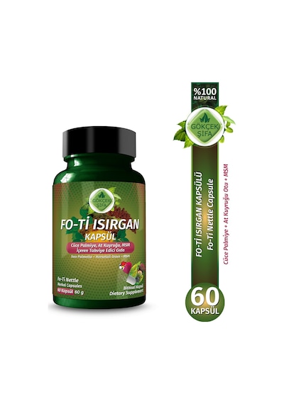 Gökçek Şifa Fo-Ti 1000 MG Isırgan Kapsül 60 Kapsül
