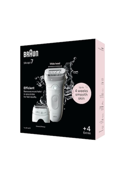 Braun Silk-épil Se7-041 Islak Ve Kuru Depiladora Eléctrica 3 Kablo Gris