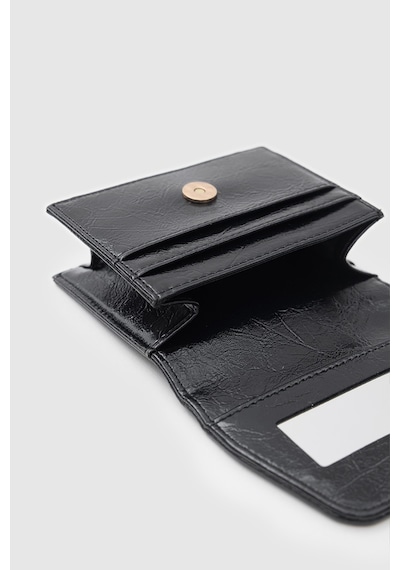 Shule Bags Leya Ayna Ve Ruj Cepli Kadın Cüzdan Siyah