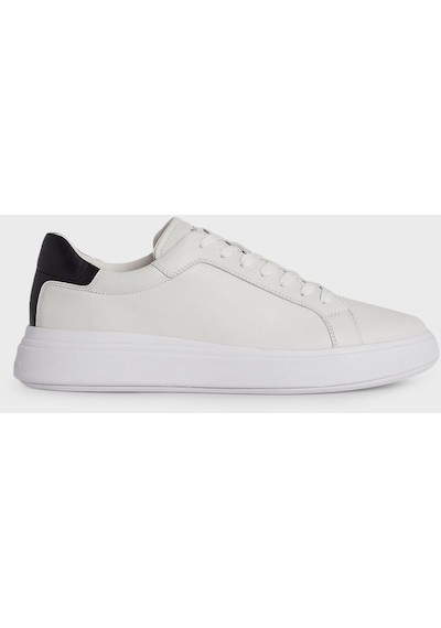 Calvin Klein Erkek Ayakkabı Hm0Hm01016 0K9 Beyaz-Siyah Beyaz - Siyah