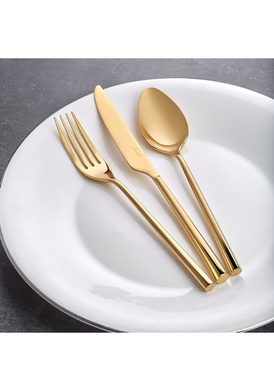Jumbo 1001 Titanyum Gold 12 Kişilik 84 Parça Çatal Kaşık Bıçak Ta Gold