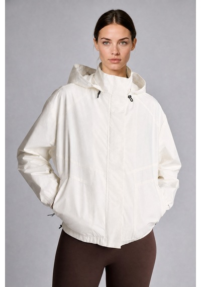 Defacto Rüzgar Geçirmez Regular Fit Reglan Kollu Kapüşonlu Yağmurluk C4949ax26auwt80 Beyaz-wt80