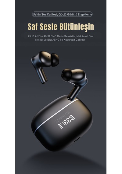 Zcwatch E0225 Anc/enc Aktif Gürültü Engelleme Bluetooht Kulaklık