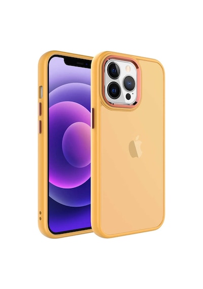 Kilifone - Apple Uyumlu iPhone 13 Pro Max - Kılıf Arkası Buzlu Sert Pc May Kapak - Turuncu