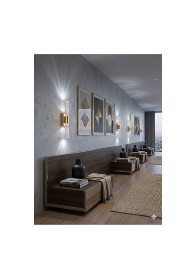 Bubblelight Small 31 Cm Modern Tasarım Led Aplik - Duvar Lambası - Gold - Pilli - Beyaz Led Altın