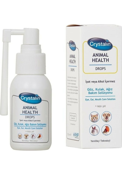 Crystalin Animal Health-Drop Köpek Göz - Kulak ve Ağız Bakım Solüsyonu 50 ML