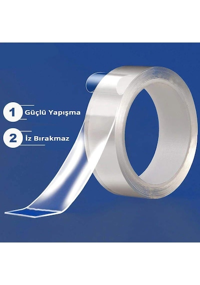 Çift Taraflı Akrilik Silikon Bant Yüksek Mukavemetli 18mm X 2 Metre Diğer