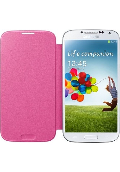 Galaxy S4 İ9500 İle Uyumlu Flip Cover Kılıf Pembe Ef-fı950bpegww