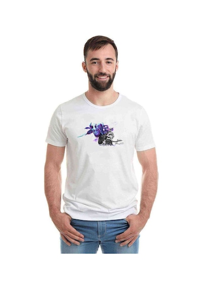 Rikimaru Baskılı Beyaz Erkek Tshirt