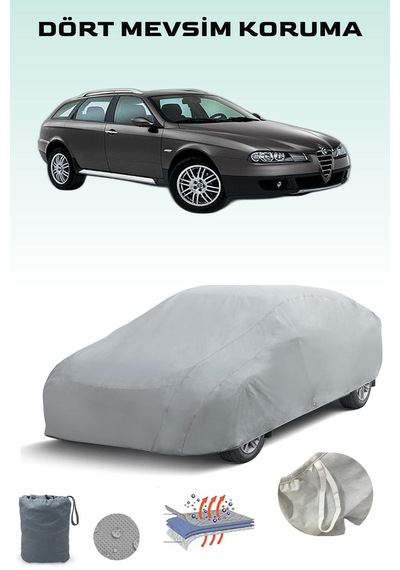 Gri Alfa Romeo 156 Crosswagon Araba Brandası, Oto Örtüsü, Araba Çadırı Gri
