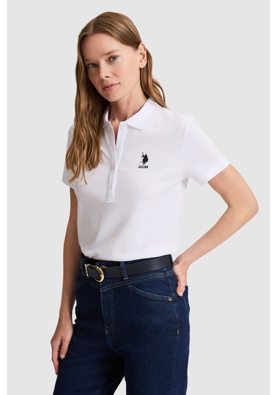 U.s. Polo Assn. Kadın Beyaz Tişört Basic 50326475-vr013