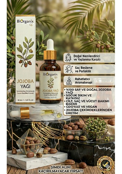 Life Saf Jojoba Yağı 20 Ml %100 Doğal Soğuk Sıkım, Cilt Ve Saç Nemlendirici Bakım Diğer