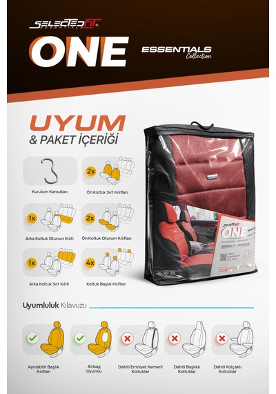 Selectedfit One Design Universal Oto Koltuk Kılıfı 36886586
