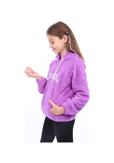 Toontoy Kız Çocuk Nakışlı Sweatshirt Gri