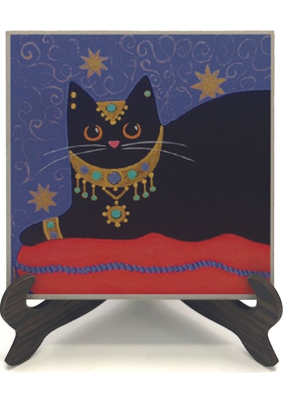 Kedi Baskılı Mdf Masaüstlük 10x10