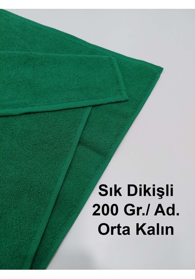 12'li Yeşil Kuaför Berber Havlusu 50 x 90 CM Profesyonel Saç Havlusu Ekonomik Set