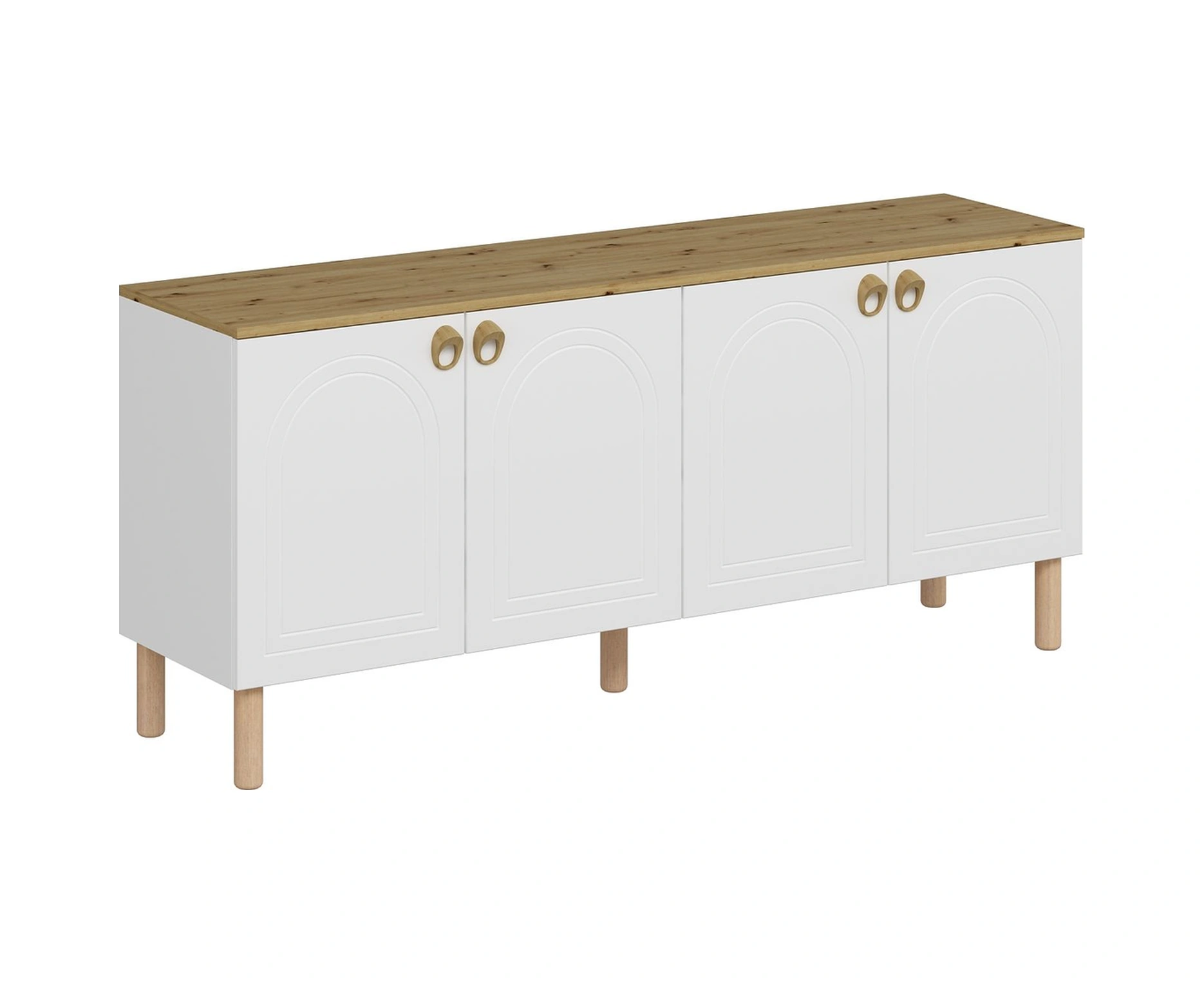 Lotus Bohem Tarz Konsol - Beyaz/artisan Çok Renkli