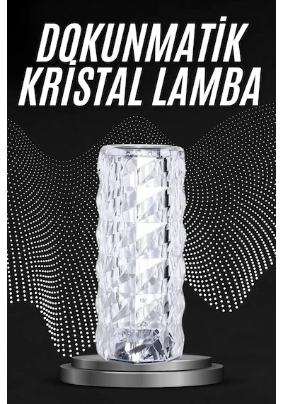Kristal Lamba Masa Lambası Şarjlı Masa Lambası Dokunmatik Sensör Usb Şarjlı Diğer