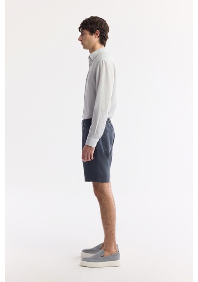 Avva Erkek Antrasit Beli Lastikli %100 Keten Relaxed Fit Şort B003732 Avva Erkek Antrasit Beli Lastikli %100 Keten Relaxed Fit Şort B003732