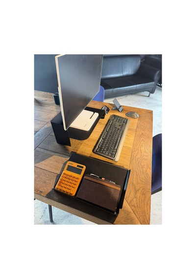 Ofis Düzenleyici Monitör Standı Evrak Rafı Kartvizitlik Ofis Seti Siyah - 867692967 Siyah