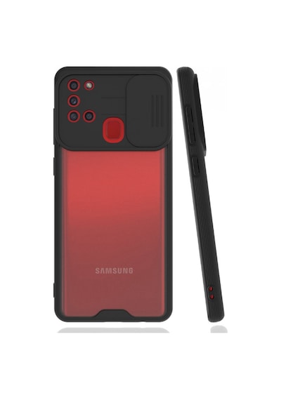 Nettech Samsung Galaxy A21s Uyumlu Platin Kamera Kızaklı Arka