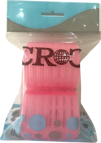Croc 1230 Pembe Büyük Boy Bigudi 2li Cırtlı - Yapışkanlı Bigudi Pembe