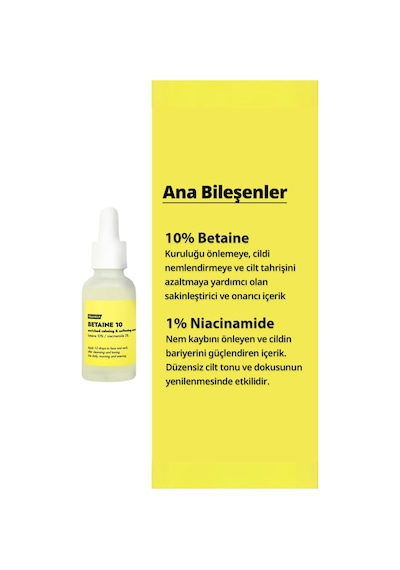 Frankly  %10 Betain Ve Niacinamide İçeren Cilt Bariyeri Onarıcı Yenileyici Ve Nemlendirici Serum 30 ML