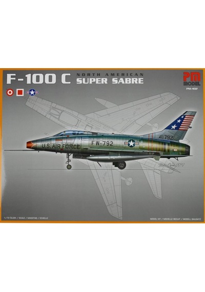 North American F-100 C Super Sabre Pm Model Avcı-bombardıman Uçağı Demonte Plastik Maketi