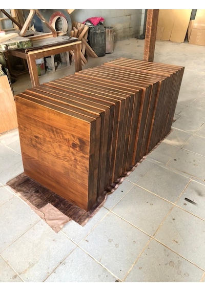 Kütük Cafe Masası Üstü Tablası 60 X 60 Cm Çok Renkli