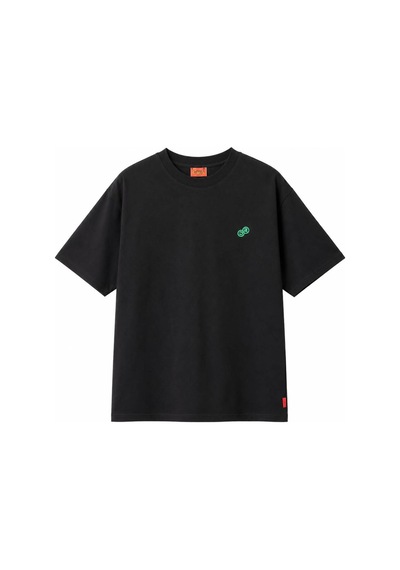 Hzr Wear Erkek Grafik Baskılı Bisiklet Yaka %100 Pamuk Tişört Orta Kalın Unisex Tişört Siyah