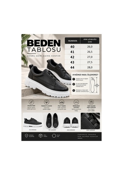Kuback Legend İs Back Kb-703 Kuback Siyah Lastikli Günlük Erkek Ayakkabı Siyah Siyah