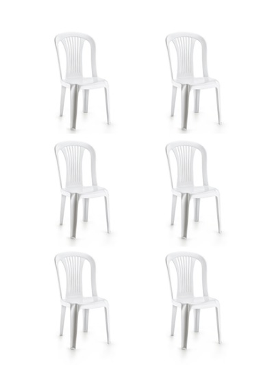 Holiday Nostalji Sandalye 6'lı Set Beyaz