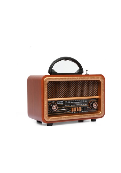 Nns Ns-8070Bt Ahşap Nostaljik Radyo Bluetooth Hoparlör Usb