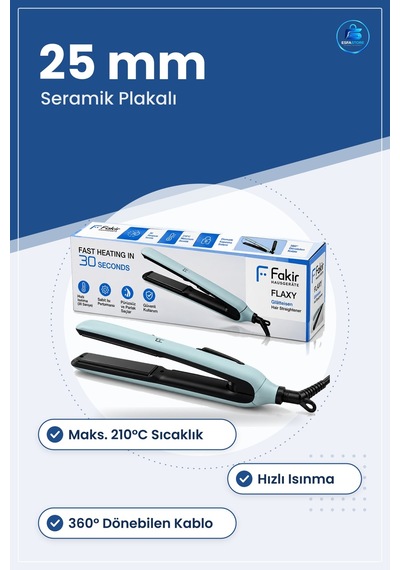 Elektrikli Saç Düzleştirici 25 Mm Seramik Plakalı Hızlı Isınma