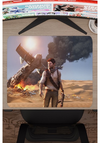 Uncharted Kaymaz Dikişli Kauçuk Oyuncu Mousepad V1 - 48x40 Xl Gaming Mouse Pad Fare Altlığı