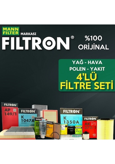 Bmw 3.18 Filtron Filtre Bakım Seti E46 1998-2002 4Lü 553224199