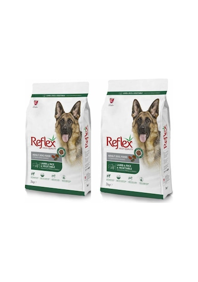 Reflex Kuzu Etli Pirinçli Sebzeli Yetişkin Köpek Maması 2 x 3 KG
