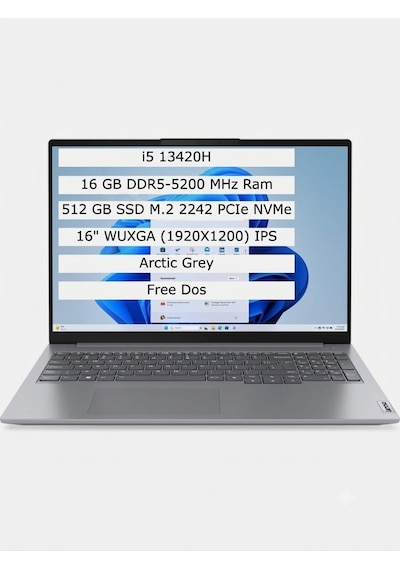 Lenovo Thinkbook 16 G9 Irl 21us000gtx İ5-13420h 16gb 512gb Ssd 16 Wuxga 1920x1200 Freedos
